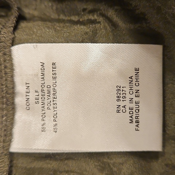 💕TIBI💕 Stella Crispy Nylon Pleated Cargo Pant ~ Army Green 8 NWT - Picture 14 of 15